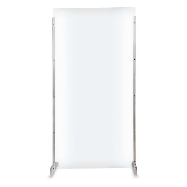 Hinge-less Radius Corkboard, 36"x36", Satin Alum Frame/Buff